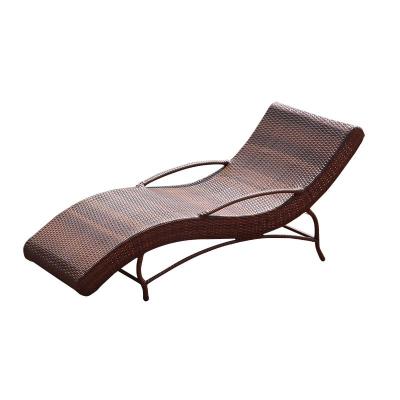 China Outdoor Curved Wicker Recliner Luxury Rattan Patio Chaise Lounger Pool Lounge Chairs Sun Sofas Eco-friendly for sale