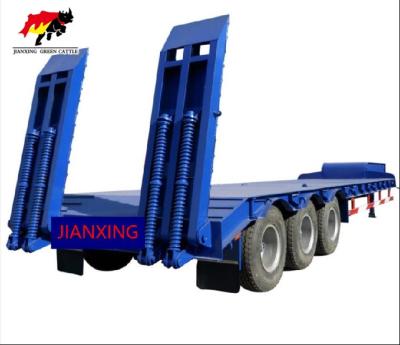 China 40 ton flat bed low truck trailer 2 axles semi trailer for sale made in china for sale