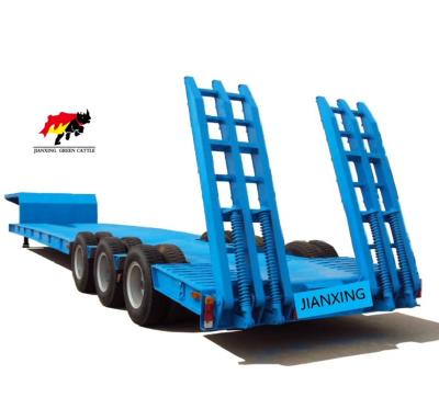 China Low price 3 axles 20ft 40ft low bed semi trailer truck for sale made in china for sale