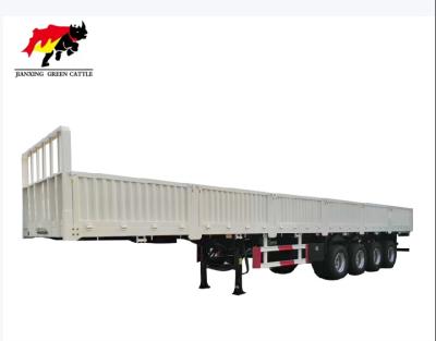 China Good Price 3 Axle 60 Ton Removable Container Column Board Bulk Cargo Side Wall Truck Trailer Semi Truck Trailer For Sale for sale