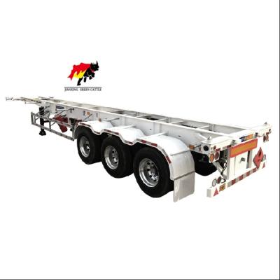 China China factory 3 axles 40ft 50ton container transport skeleton semi trailer truck trailer for hot sale for sale