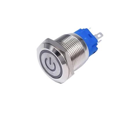 China 5V 12V 24V 220V Waterproof LED Light Push Button Switch 12/16/19/22mm Metal Car Motor Momentary Latching Electric Switch for sale