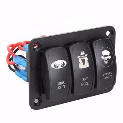 China Marine Boat Car Rv Vehicles Marine Truck Rocker Switch Panel 5 Pin Waterproof Spst On Rocker 3 Way Bright Auto Switch for sale