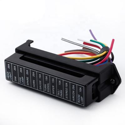 China Blanket. Excellent waterproof design. 12 way DC 12V volt fuse box block holder ATC ATO 2 input 12 ouput wire for sale