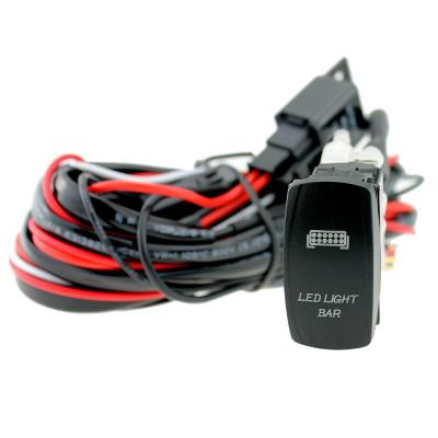 China Automotive LED Rocker Switch Light Bar Wiring Harness for Cars Truck Engine ATV UTV Yacht 40A Relay for sale