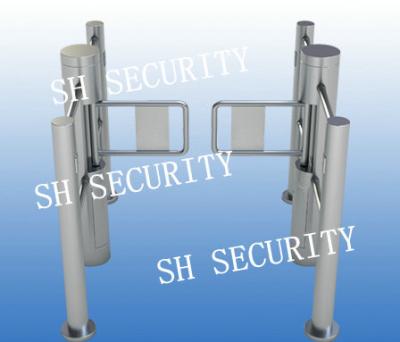 China Optical Waist Height Acess Control Baffle Turnstile for sale