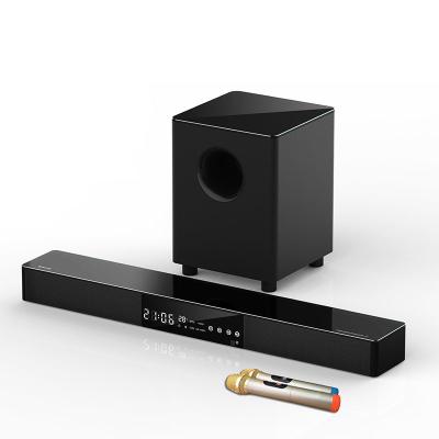 China Wireless System 31 Inches Soundbar with Subwoofer and 2 Microphones with LED Display, HiFi Surround - Sound, COAX/OPTIC/BT/USD/AUX for sale