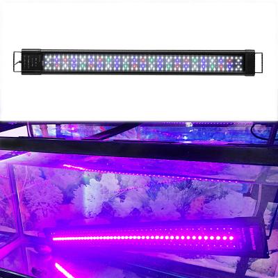 China 24W Super Slim Waterproof Aquarium Light Body Colorful Time Setting Led Light For Aquarium Water Grass Lamp (45CM) for sale