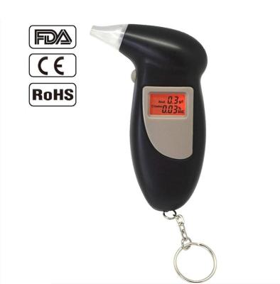 China Personal Testing Alcohol Tester Breathalyzer Key Chain, Portable Mini BAC Breathalyzer Alcohol Detector LCD Display with 5 Mouthpieces or Safety for sale