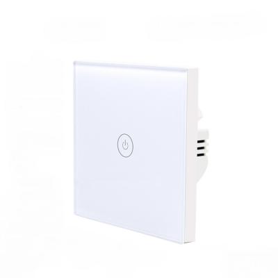 China PC UL94V-0 + Tempered Glass + Aluminum Alloy Water Heater Switch Google Alexa Tuya Zigbee Smart Touch High Quality CE Certificated Glass Wall Switch for sale