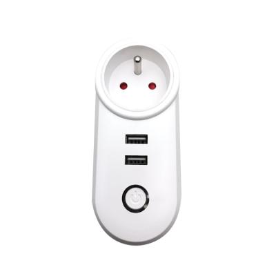 China Hot Sale Tuya Smart Life 10A Smart Wifi Socket US Plug Wifi Socket Works With Alexa for sale