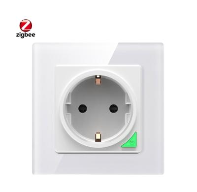 China Tuya Residential/Multipurpose Universal Smart APP Plug EU Zigbee Remote Control Wall Mounted Sockets with Alexa Google Home for sale