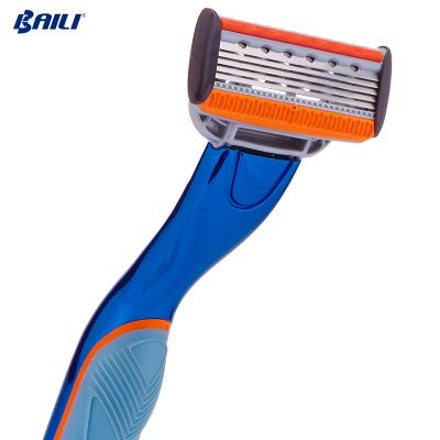 China 5 blade deep blue 5 blade razor blades men's razor 5 blade shaving safety razor high for sale