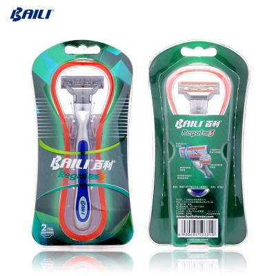 China Five Blade Razor System Private Label Men's Razor 3 Blade Shaving Razor Triple Blade for sale