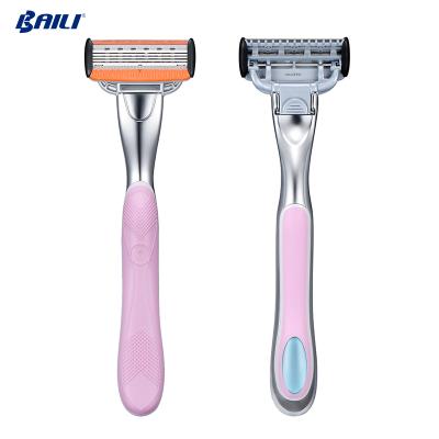 China Triple Blade Low Price Safety Razor With Engraving Logo Free Sample Razor for sale