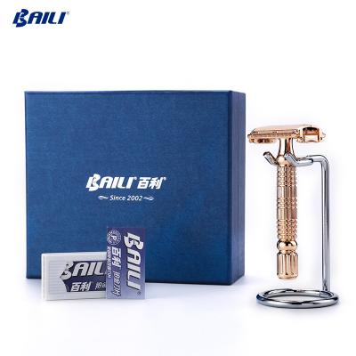 China Adjustable Double Blade Stainless Steel Double Edge Safety Razor for sale