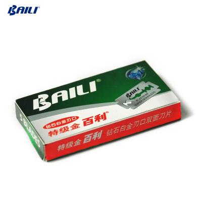 China Baili Sweden Stainless Steel Barber Razor Blades Sharp Double Edge Cheap Blade for sale