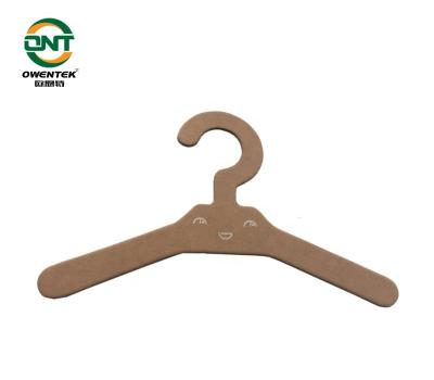 China SHOW Paper Hanger Recycled Paper Material Clothes Plywood Doll Hanger Unfinished Wood for sale