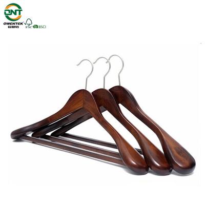 China SHOW Cheap Luxury Branded Wooden Hanger for sale