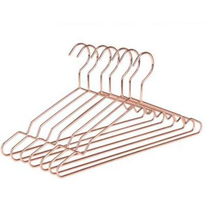 China Copper Color Hanger Wire Metal Hanger Transitional Copper With Clips for sale