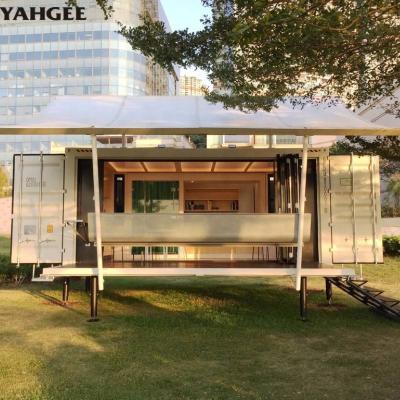 China Modern Luxury 40ft Prefab Cafe Prefab Homes Shipping Container Living House for sale