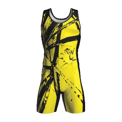 China Custom 280GSM lycra/cotton lycra singlet sublimation wrestling wrestling uniforms wrestling fight tank top for sale