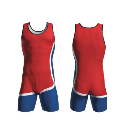 China OEM Custom Design Sublimation Print Cool Dry Wrestling Singlets GED452 for sale