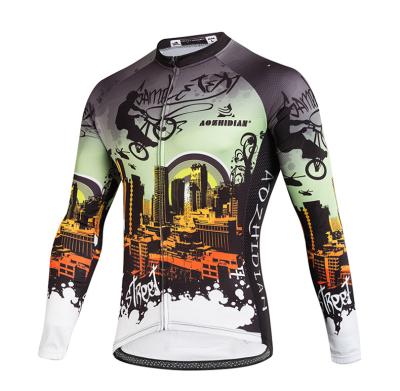 China Breathable Spring And Autumn Mens And Womens Riding Clothes Long Sleeve Suit Mountain Bike Road Car Bicycle Ventilation Wheel Ska for sale