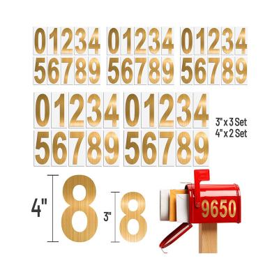 China Waterproof Reflective White Mailbox Numbers Sticker Decal Die Cut Self Adhesive California Style 2 Sets Premium Vinyl Numbers For Mailbox for sale