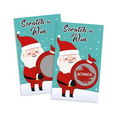 China Christmas Waterproof Scratch Off Funny Playing Cards Activity For Kids And Adults Christmas Party Scratch Games for sale