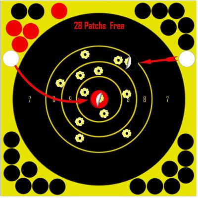 China Self Adhesive Practice Shooting Targets Splash Reactive Targets Return Paper Sticker Visual Target With Concealment Patches For Firearm for sale