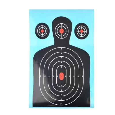 China Outdoor use for all guns shooting target shooting 12x18 aims silhouette splatter paper target for gun rifle pistol archery shots for sale