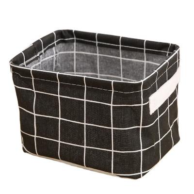 China High Quality Small Size Desktop Sundries Storage Box Waterproof Fabric Viable Storage Basket Organizer for sale