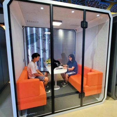 China Office Adjustable Soundproof Booth Indoor Outdoor Acoustic Meeting Booth(Other) Meeting Booth With Furniture Ventilation System Office Pod for sale