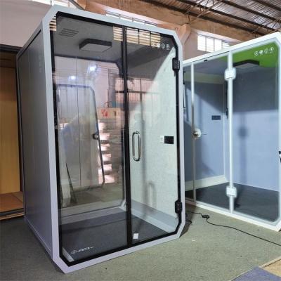 China (Other)Adjustable single seater office meeting booth with computer desk for mobile silent cubicle private working office soundproof pod for sale