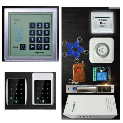 China Embedded DIY Doorbell Access Control 125KHz Rfid Keypad Access Control System Kit + Door Lock + Power Supply + 10pcs Electronic Magnetic Keys for sale