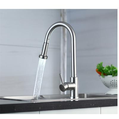 China Thermostatic Faucets Meiya Sanitary Ware Pull Out Kitchen Mixer Tap 304 Stainless Steel Sink Faucets for sale