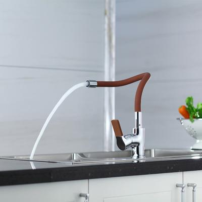 China Thermostatic Faucets 2019 Brown Kitchen Mixer Tap Commercial Brass Flexible Folding Faucets for sale