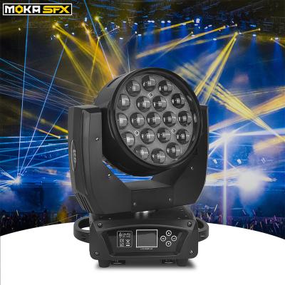 China Light Led Moving Head High Speed ​​Buzz Strobe Beam Head Wash Zoom Moving Head Lights 19pcs 15w Hotel Sports Stage DJ Moving Head Lights for sale