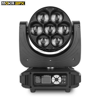 China Sports Stadiums Hotel Office DJ Disco Bee Eye 7*40w Rgbw 4in1 Dmx 512 Led Wash Moving Head Light With Unique Zoom Support RDM Function Control Reverse for sale