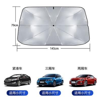 China Sunproof 145*79cm ​​Sun Shade Protector Blocks Rays Car Windshield UV Sun Shade Car Front Window Umbrella Sunshade For car for sale