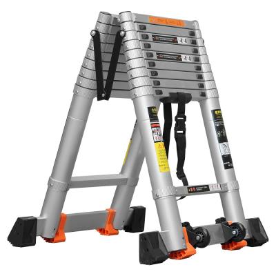 China Portable Multifunctional Telescopic Aluminum Ladder China Folding A Shape Type Folding Ladders for sale