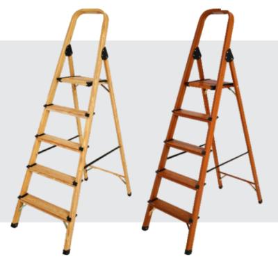 China Folding Ladders Store Metal Skid Frame Foldable Step Steps Stairs Step Ladders Folding Aluminum Ladders for sale