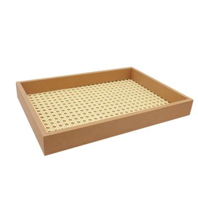 China Serving Trays Custom Made Wooden Breakfast Serving Organizing Place Setting Wooden Tray for sale