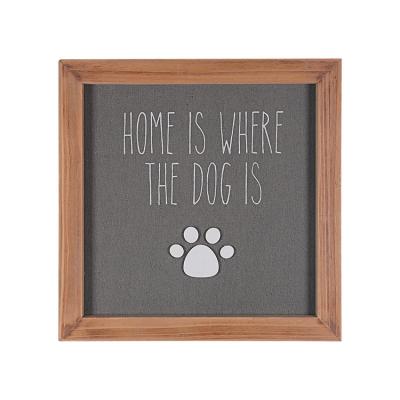 China Europe Square Puppy Footprints Track Beginning Address Sign Wall Hanger Holder For Decor for sale