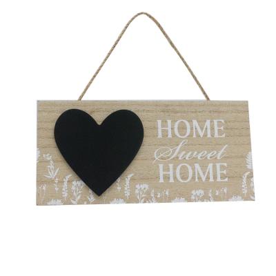 China Europe Home Sweet Home Empty Plaque With Mini Heart Blackboard Painting For Kids for sale