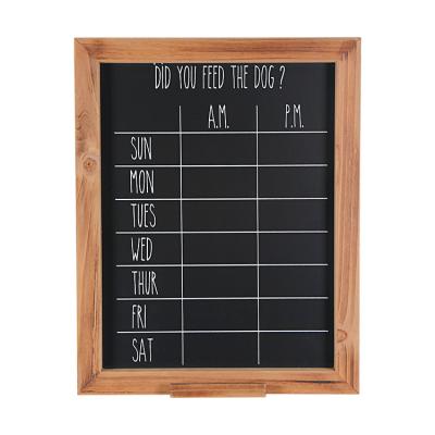 China Hot Selling Sustainable Chalkboard Wall Sticker Educational Toys Wooden Milestone Blackboard For Feeding Dog for sale