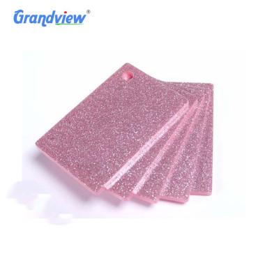 China Chunky Pink Glitter Acrylic Sheet Heart Acrylic White Glitter Sheets For Laser Cutting for sale