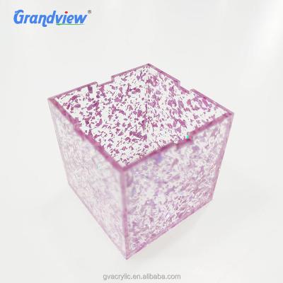 China Wholesale High Quality Color Acrylic Box With Glitter Acrylic Case for sale