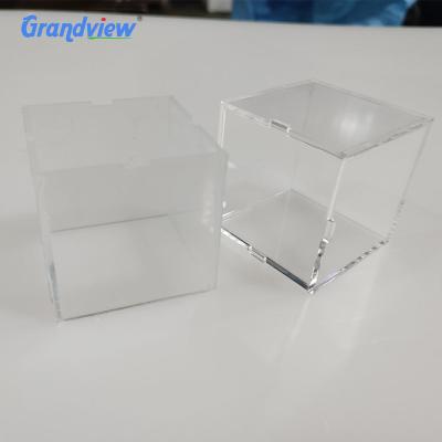 China Wholesale Custom PMMA Grandview Small Size Clear Acrylic Compartment Display Box for sale